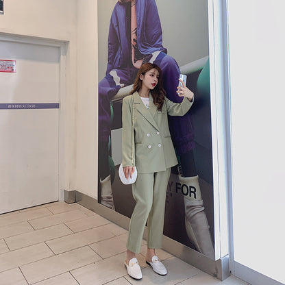 Pea Green Casual Suit