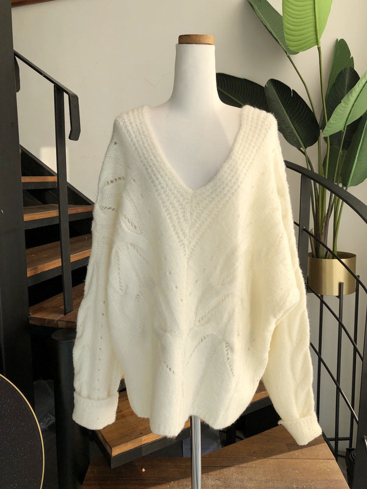 Medium Length Jacquard Hollow Out Sweater