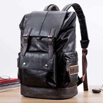 Coffee Leather Backpack