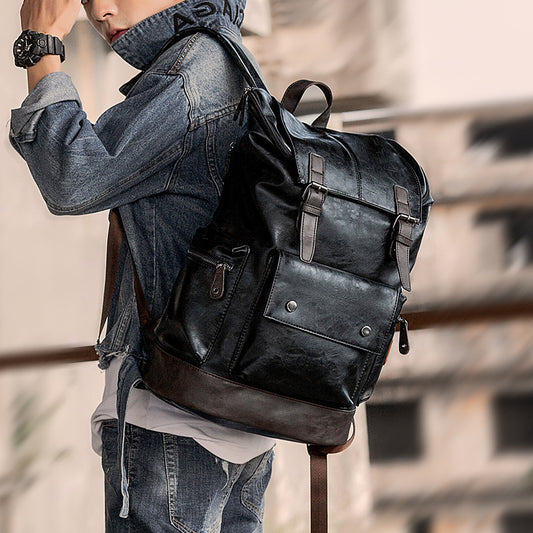 Coffee Leather Backpack