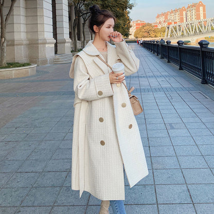 Loose Over-the-knee Wool Coat