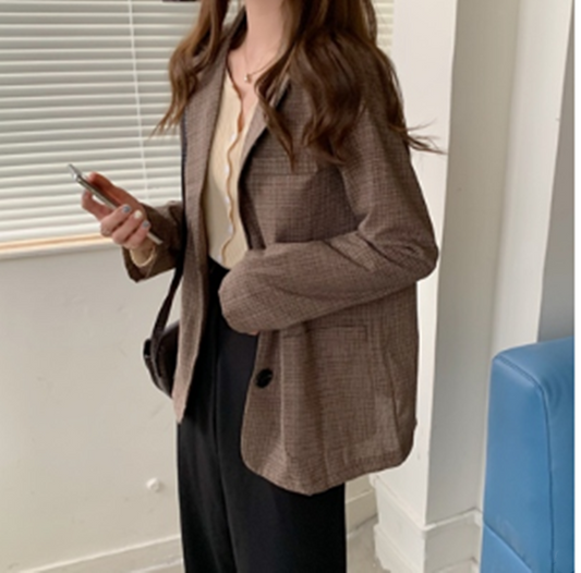 Temperament Suit Jacket Female Korean Style British Style