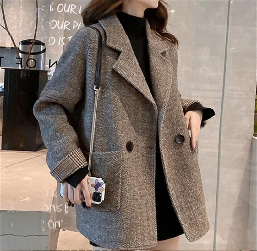 Women's British Style Wool Blazer