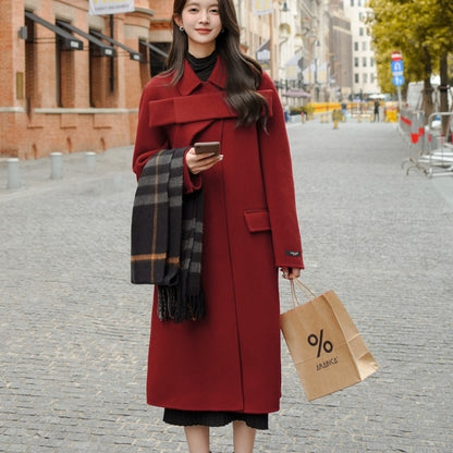 Red Bow Wool Coat