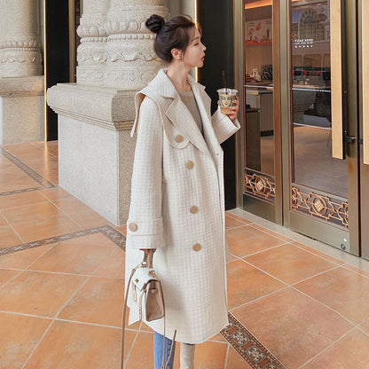 Loose Over-the-knee Wool Coat