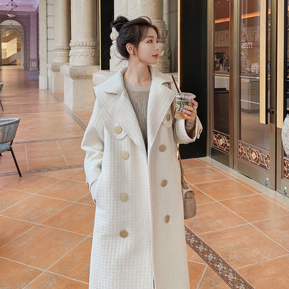 Loose Over-the-knee Wool Coat