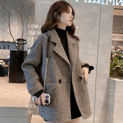 Women's British Style Wool Blazer