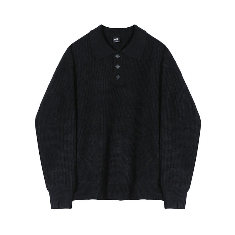 Loose Knitted Polo Shirt