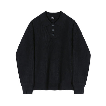 Loose Knitted Polo Shirt