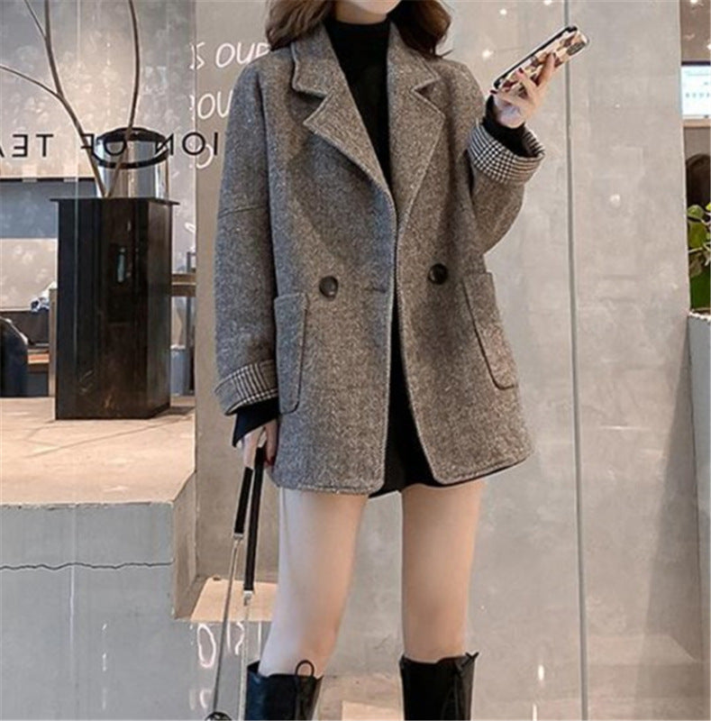 Women's British Style Wool Blazer